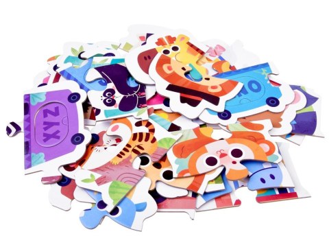 Puzzle edukacyjne Pociąg ze zwierzątkami do nauki alfabetu 40-ele ZA5751