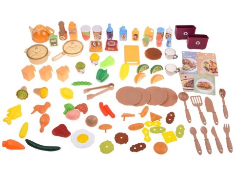 Interaktywna beżowa kuchnia dla dzieci + efekty: światło dźwięk para ZA5766