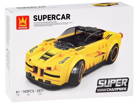 Klocki techniczne Sportowe auto ŻÓŁTE 143-elementy + naklejki ZA5742