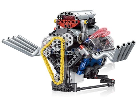 Klocki techniczne Zbuduj SILNIK na akumulator Światło i ruch 665-ele ZA5812