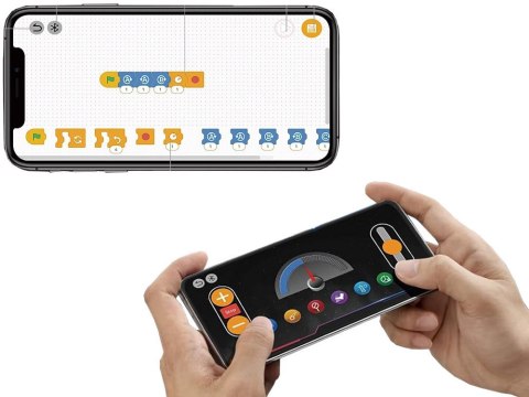 Klocki techniczne Zbuduj SILNIK na akumulator Światło i ruch 665-ele ZA5812