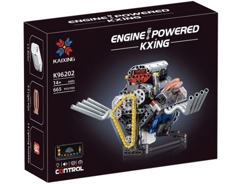 Klocki techniczne Zbuduj SILNIK na akumulator Światło i ruch 665-ele ZA5812