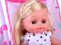 Duży zestaw lalka interaktywna wózek krzesełko łóżeczko akcesoria ZA4286