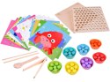 Układanka edukacyjna Montessori Mozaika Koraliki Kulki drewniane ZA4438