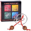 Zestaw łamigłówek metalowych puzzle układanka logiczna ZA1132