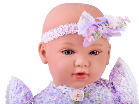 Lalka BOBAS interaktywna 46cm - w liliowej sukience + akcesoria ZA5834