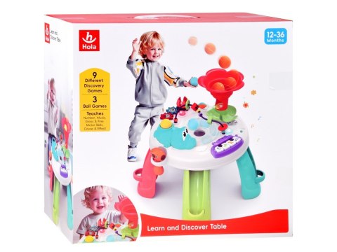 Stolik interaktywny kolorowe kulki pianinko ZA3677