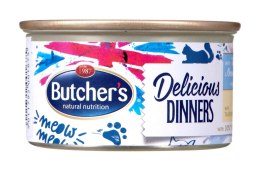 Butcher's Delicious Dinners Cat - mokra karma dla kota z tuńczykiem i rybami oceanicznymi w formie musu - puszka - 85 g