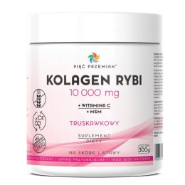 PIĘĆ PRZEMIAN Kolagen rybi truskawkowy + wit. C + MSM 300g