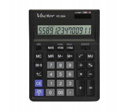 Vector Kalkulator biurowy KAV VC-554x, 14-cyfrowy, 153x199mm, czarny