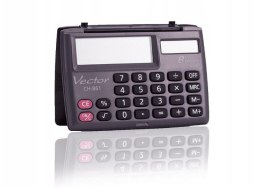 Vector Kalkulator kieszonkowy KAV CH-861, 8-cyfrowy, 87x58mm, czarny