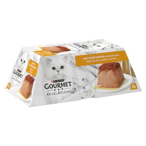 PURINA Gourmet Revelations Kurczak - mokra karma dla kota - 2x57 g