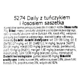 ALMO NATURE Daily Menu Tuńczyk z łososiem - mokra karma dla kota - saszetka 70 g