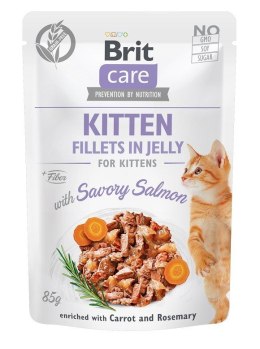 BRIT Care Fillets in Jelly filety z łososiem w galaretce - mokra karma dla kociąt - 85 g