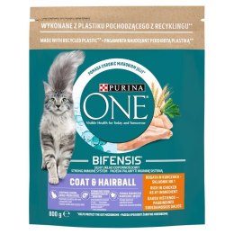 PURINA One Bifensis Coat & Hairball Kurczak - sucha karma dla kota - 800 g