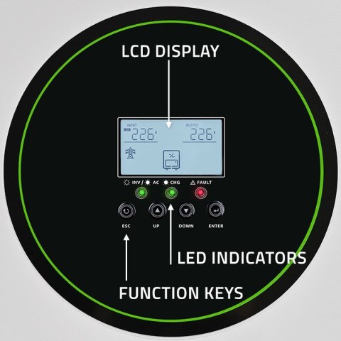 Hybrydowy inwerter solarny Qoltec Off-Grid 11000W | 160A | 48V | MPPT | BMS | Sinus | opcja Wi-Fi | Power Factor 1.0