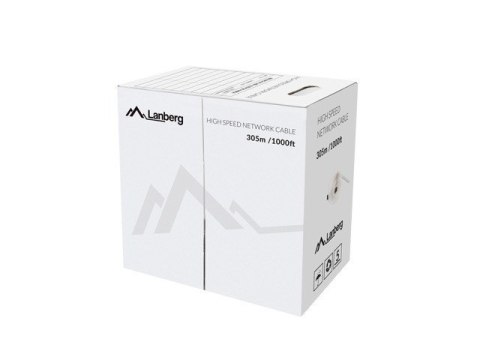 Kabel sieciowy Lanberg LCU5-12CU-0305-S Szary 305 m Cat5e U/UTP (UTP)