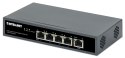 Switch Gigabit 5x PoE Passthrough zasilany PoE lub AC, 95W