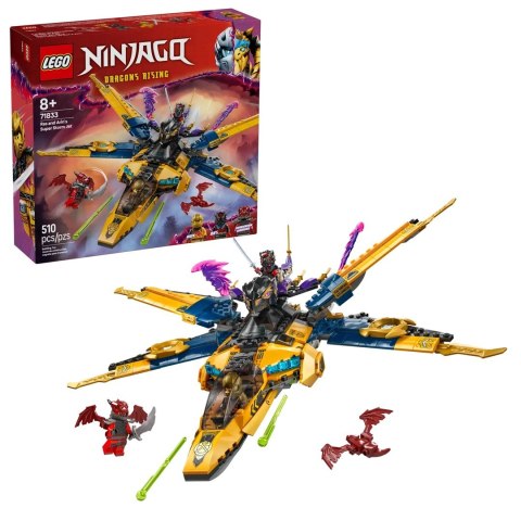 LEGO NINJAGO 71833 Ras i burzowy superodrzutowiec Arina
