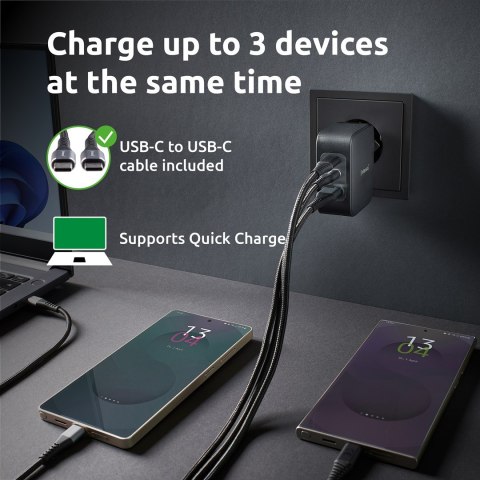 Adapter zasilający USB-C GAN +C520C/7810010 INTENSO