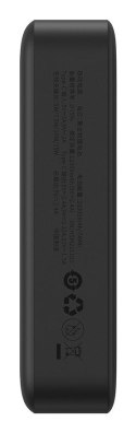 Baseus Magnetic Mini Powerbank Bezprzewodowe ładowanie 20000 mAh 20 W Czarny