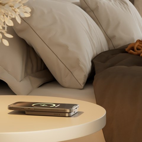 ZENS Slim Qi2 Aluminium Powerbank - magnetyczny powerbank 5000 mAh kompatybilny z MagSafe i Qi2 (black)