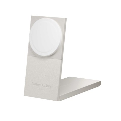 Ładowarka bezprzewodowa Qi2 15W do dwóch urządzeń - Native Union Rise 2-in-1 kompatybilna z MagSafe (sandstone)