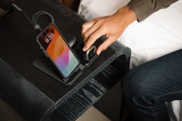 UAG 3in1 Travel Charger - bezprzewodowa ładowarka podróżna do trzech urządzeń 15W, kompatybilna z MagSafe, kabel, wtyczki i orga