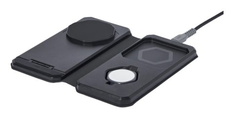 UAG 3in1 Travel Charger - bezprzewodowa ładowarka podróżna do trzech urządzeń 15W, kompatybilna z MagSafe, kabel, wtyczki i orga