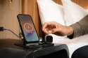 UAG 3in1 Travel Charger - bezprzewodowa ładowarka podróżna do trzech urządzeń 15W, kompatybilna z MagSafe, kabel, wtyczki i orga