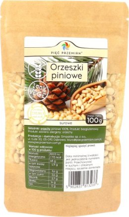 PIĘĆ PRZEMIAN Orzeszki piniowe surowe bezglutenowe 100g