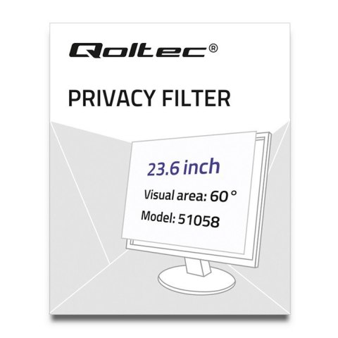 Qoltec 51058 filtr do ekranu 59,9 cm (23.6") Monitor