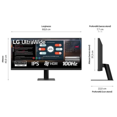 MONITOR LG LED 29" 29U511A-B 100Hz
