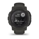 Zegarek sportowy Garmin Instinct 2 Solar Graphite 45mm Grafitowy