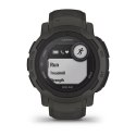 Zegarek sportowy Garmin Instinct 2 Solar Graphite 45mm Grafitowy
