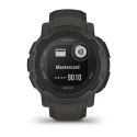 Zegarek sportowy Garmin Instinct 2 Solar Graphite 45mm Grafitowy