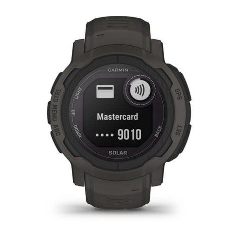 Zegarek sportowy Garmin Instinct 2 Solar Graphite 45mm Grafitowy