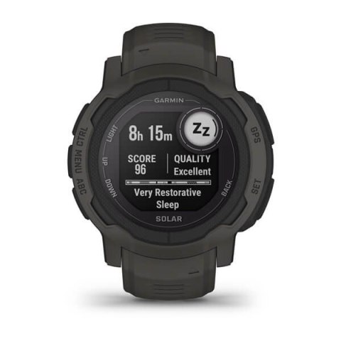 Zegarek sportowy Garmin Instinct 2 Solar Graphite 45mm Grafitowy