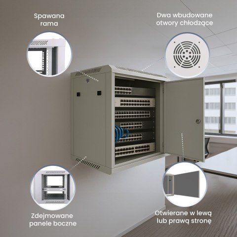Extralink EXTRALINK SZAFA RACK WISZĄCA 6U 600X450 SZARA