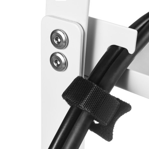 MACLEAN ORGANIZER PODBIURKOWY NA KABLE, MAX. OBCIĄŻENIE 5KG, MAX. 728MM, 2 POZIOMY, BIAŁY MC-102 W