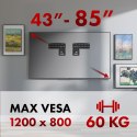 MACLEAN UCHWYT DO TV, KOMPATYBILNY Z TELEWIZORAMI SAMSUNG QLED, 43"-85", MAX. 60KG, MC-806 N