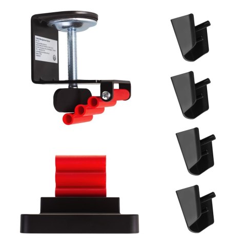 NANO RS ORGANIZER KABLI / MASKOWNICA DO BIURKA, 1345MM, CZARNO CZERWONY RS125