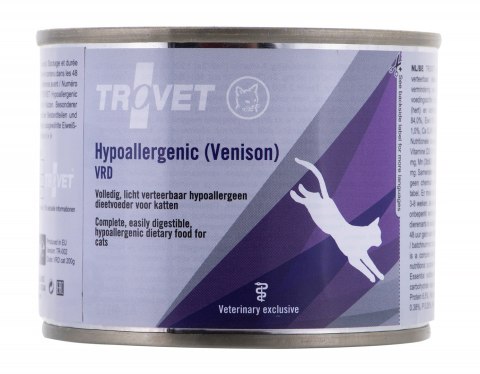 TROVET Hypoallergenic VRD z dziczyzną - mokra karma dla kota - 200g