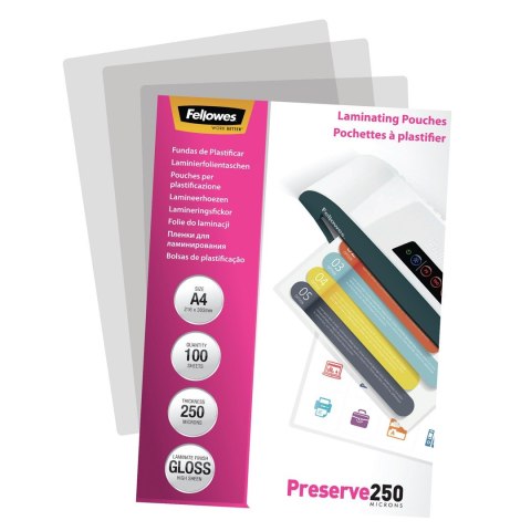 Laminator Pouch Glossy/A4 250 100PCS 5401802 Fellowes