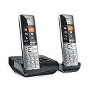 Gigaset COMFORT 500A duo Telefon analogowy/DECT Nazwa i identyfikacja dzwoniącego Czarny, Srebrny