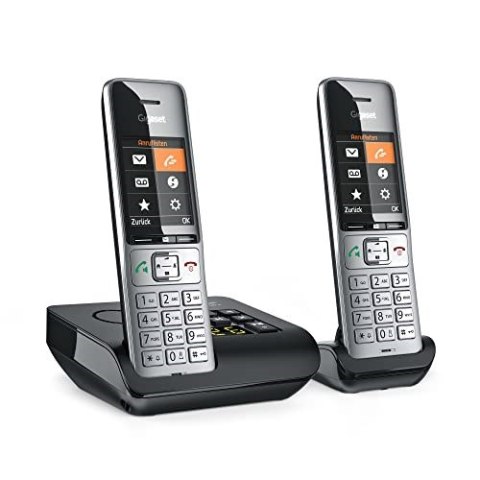 Gigaset COMFORT 500A duo Telefon analogowy/DECT Nazwa i identyfikacja dzwoniącego Czarny, Srebrny