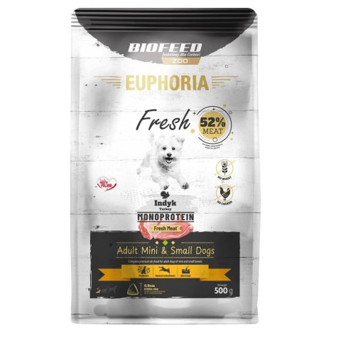 BIOFEED Euphoria fresh meat adult  indyk mono sx/s 0,5kg