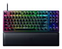 Razer Łowca V2 bez klaw. num., klaw. do gier, optyczna, LED RGB, Stany Zjednoczone, czarny, przewodowe, klikający fioletowy prze
