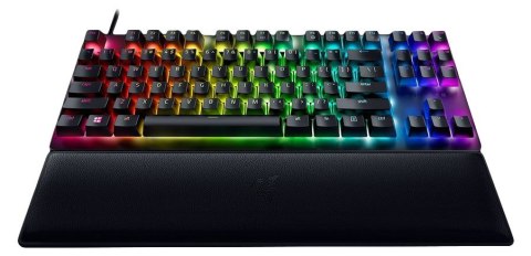 Razer Łowca V2 bez klaw. num., klaw. do gier, optyczna, LED RGB, Stany Zjednoczone, czarny, przewodowe, klikający fioletowy prze
