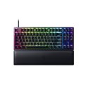 Razer Łowca V2 bez klaw. num., klaw. do gier, optyczna, LED RGB, Stany Zjednoczone, czarny, przewodowe, klikający fioletowy prze